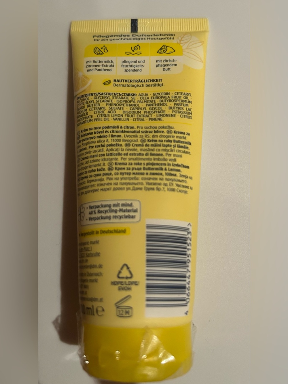 Balea Germany Lemon Lover Bundle Hand Cream Vitamin C Mask Lip Balm Import NWT - Picture 3 of 8